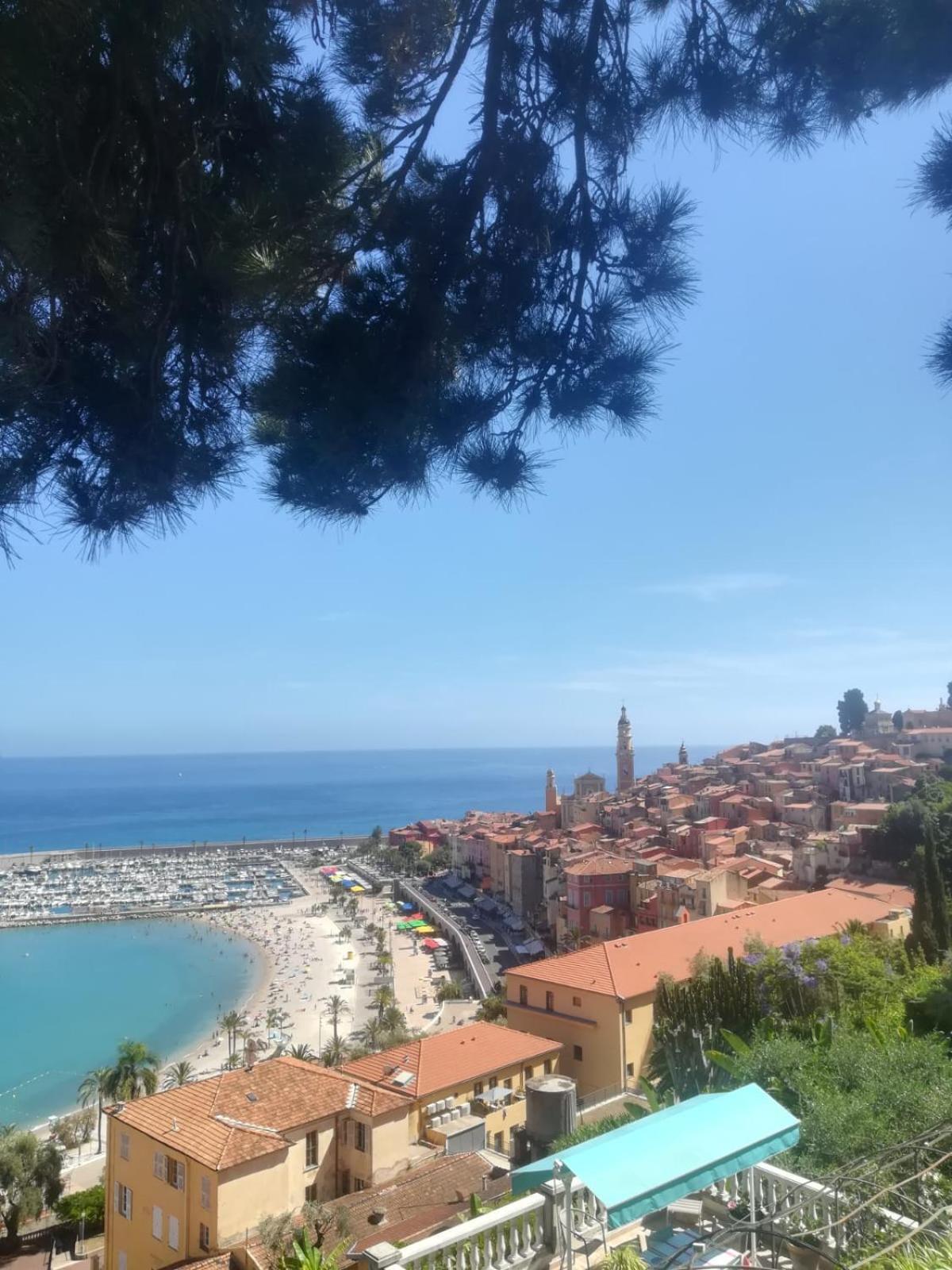 Les Rivages 2P Terrasse Parking Apartment Menton Bagian luar foto